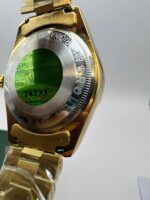 Gold Green Dial Day-Date Luxury Watch with Diamond Bezel - Image 7