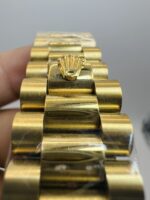 Gold Green Dial Day-Date Luxury Watch with Diamond Bezel - Image 8
