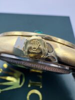 Gold Green Dial Day-Date Luxury Watch with Diamond Bezel - Image 9
