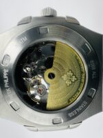 Patek Philippe Style Automatic Open Heart Steel Watch – Black Dial - Image 5