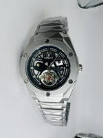 Luxury Skeleton Dial Stainless Steel Watch – Modern Geometric Design - Image 5