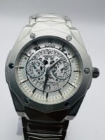 Luxury Chronograph Stainless Steel Watch – White Dial with Date Display - Image 6