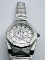 Luxury Chronograph Stainless Steel Watch – White Dial with Date Display - Image 4