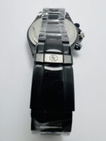 Luxury Black Chronograph Watch – Tachymeter Bezel & Stainless Steel Strap - Image 5