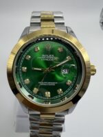 Luxury Two-Tone Datejust Watch with Green Dial – Gold & Silver Stainless Steel Timepiece - Image 2