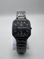 Rado Square Dial Quartz Watch – Black Ceramic Finish with Date Display
